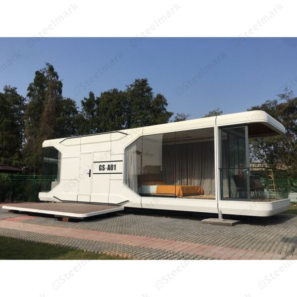 Guose-T8 11.5meter Luxury Modular Capsule House With Balcony