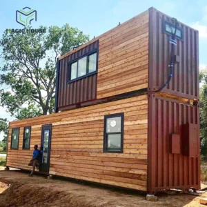 Custom 2 Stories Duplex Container House Flat Pack 40feet Ready Made Container House Prefabricated