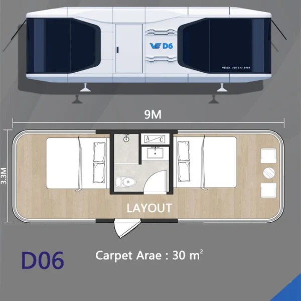 Luxury Prefabricated Mobile Container Guose bedroom Capsule House without furniture - Image 2