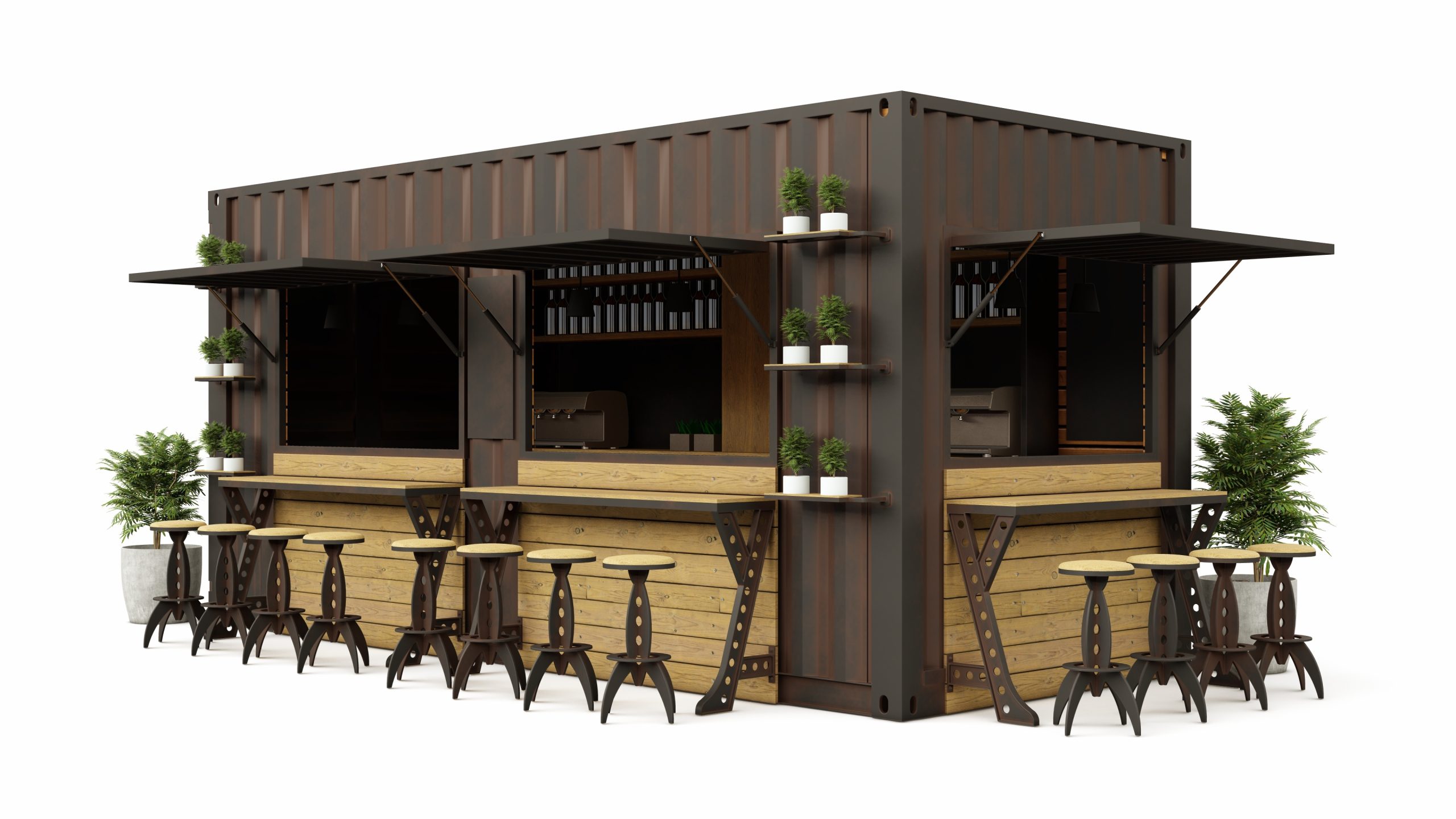 Container with Kitchen and Bar Modern Coffee Shop 20 FT 40 FT Container Restaurant Luxury - Image 2